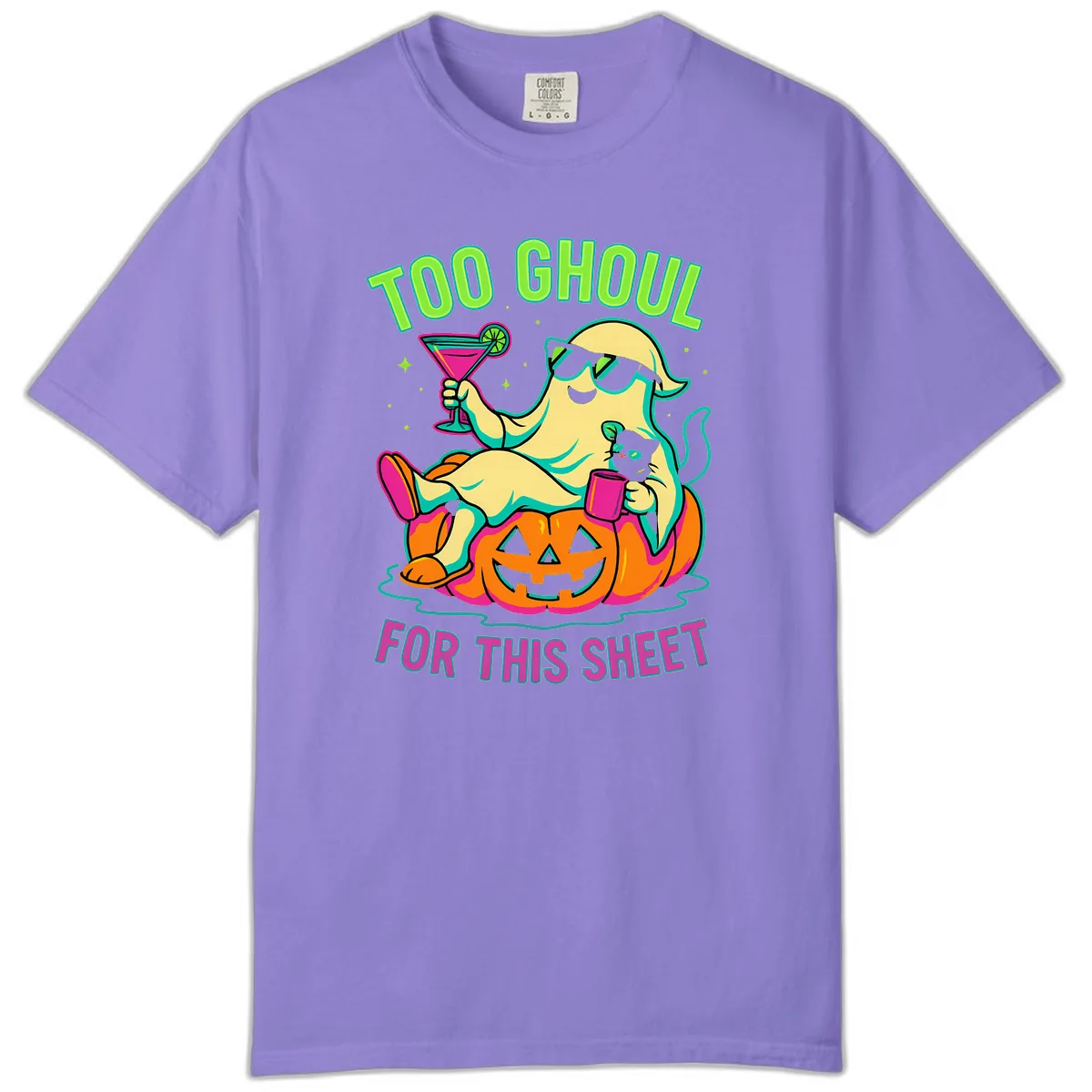 Too Ghoul For This Sheet Comfort Color in Violet