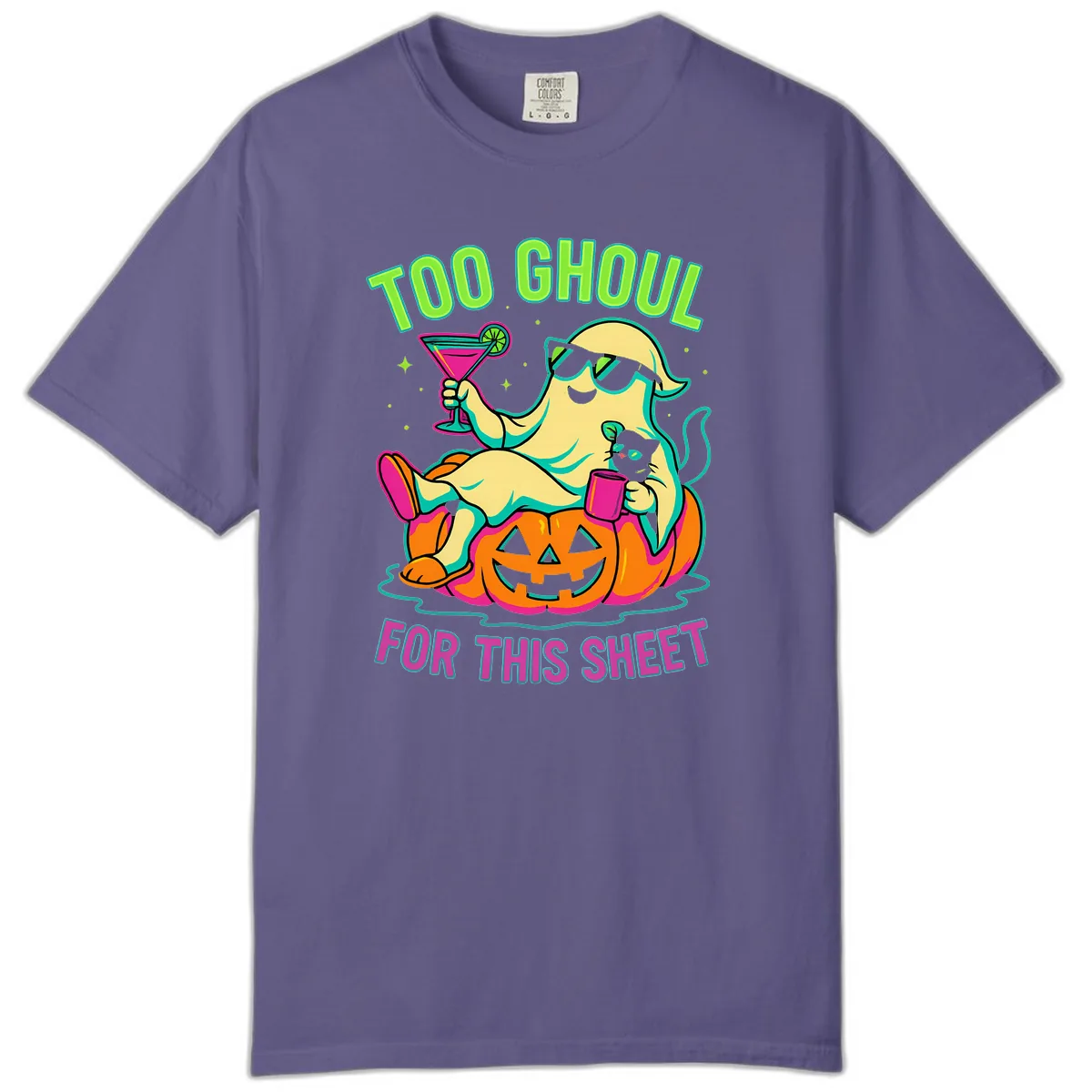 Too Ghoul For This Sheet Comfort Color in Grape