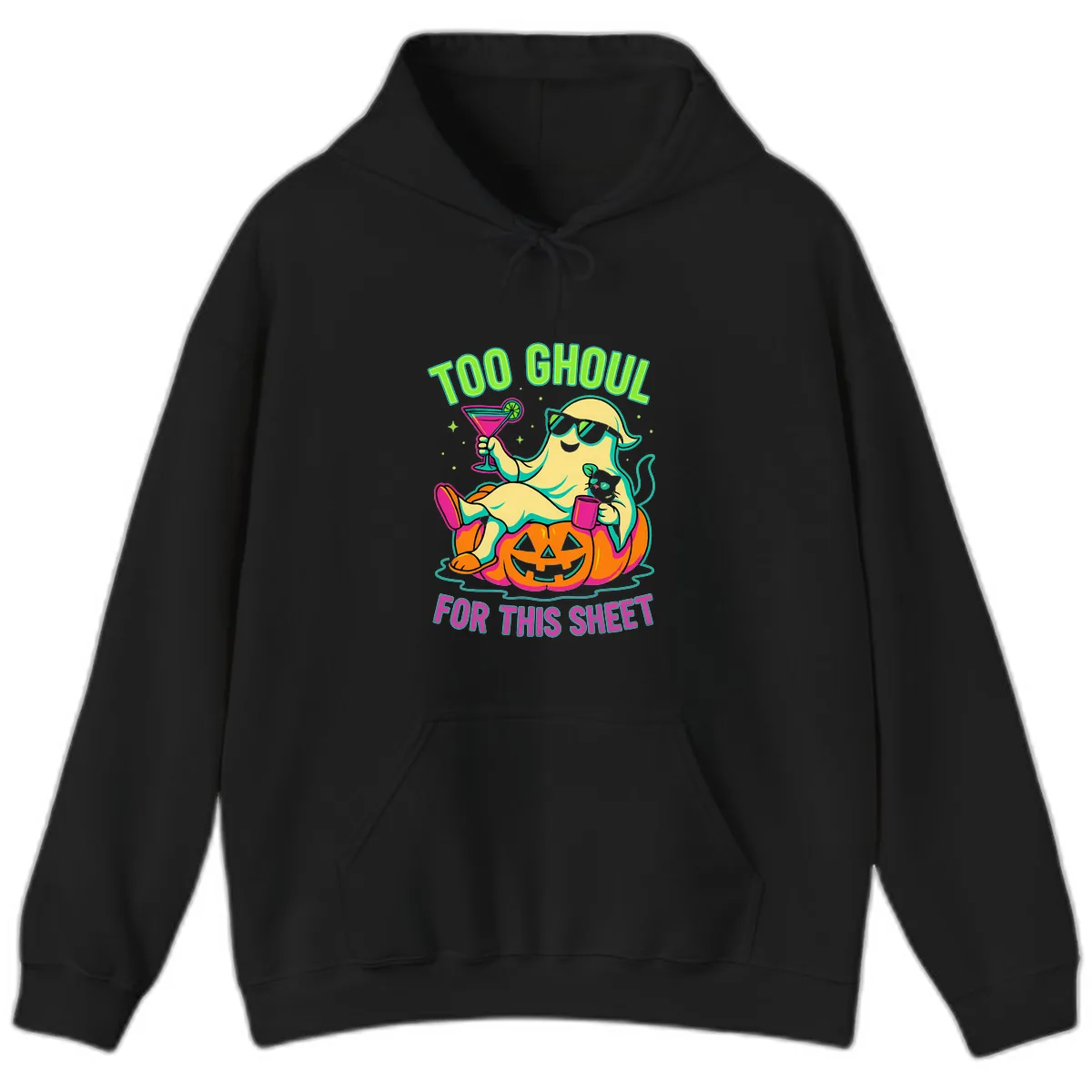 Too Ghoul For This Sheet Hoodie in Black