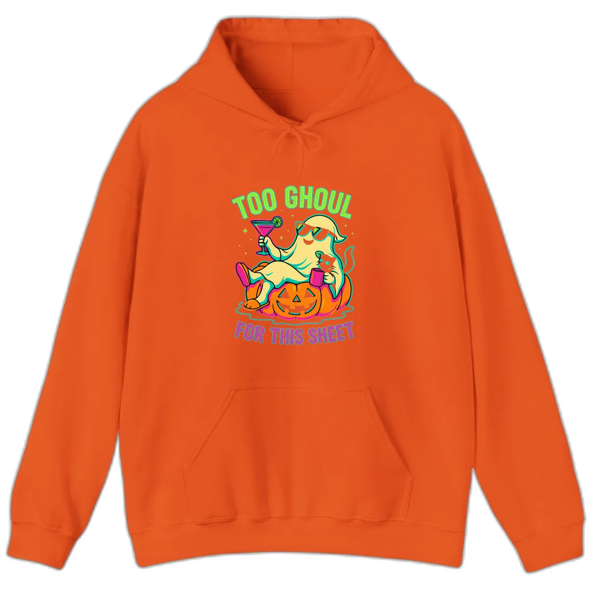 Too Ghoul For This Sheet Hoodie in Orange