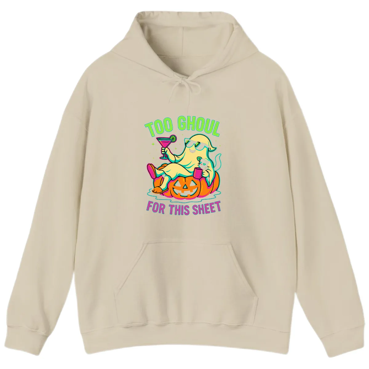Too Ghoul For This Sheet Hoodie in Sand