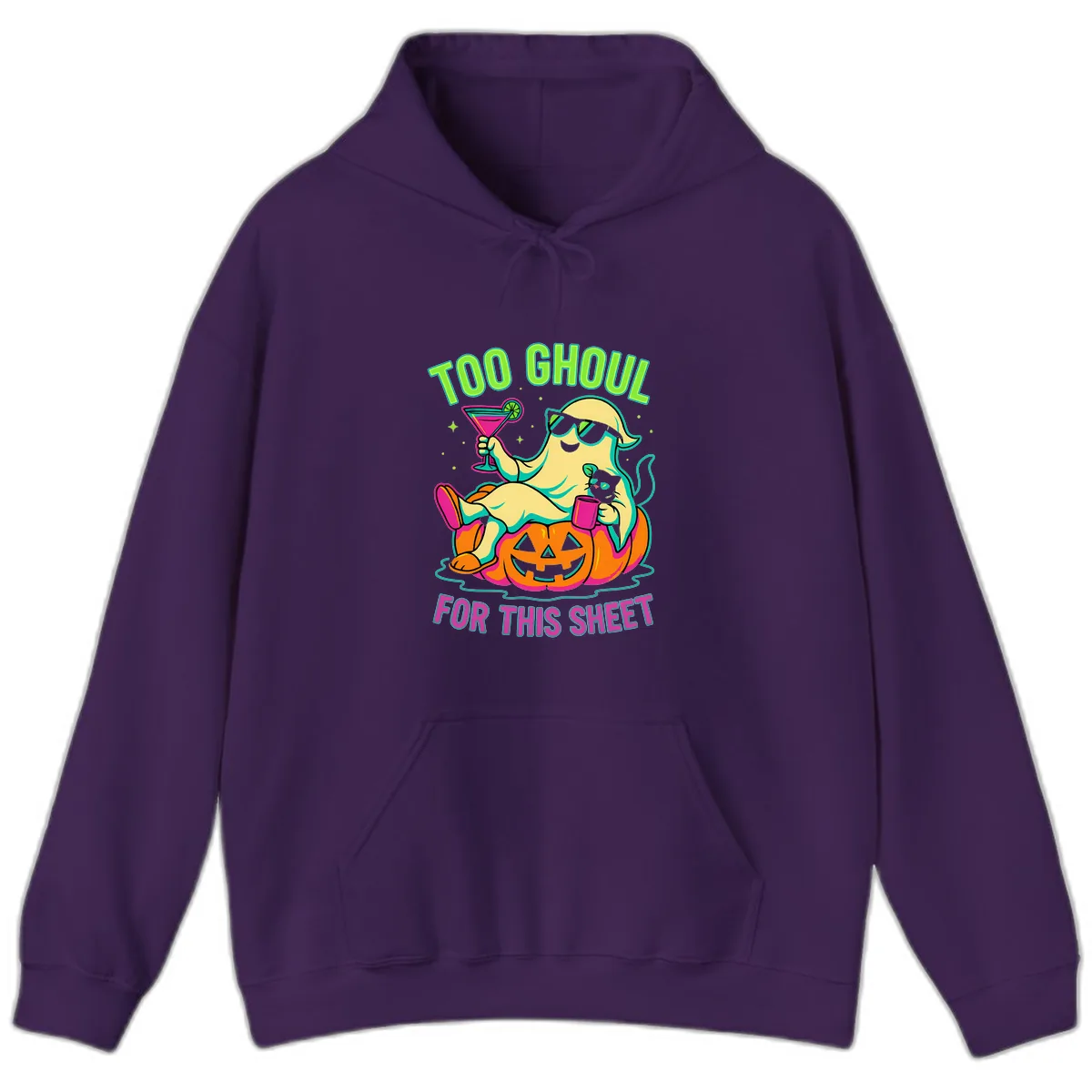 Too Ghoul For This Sheet Hoodie in Purple
