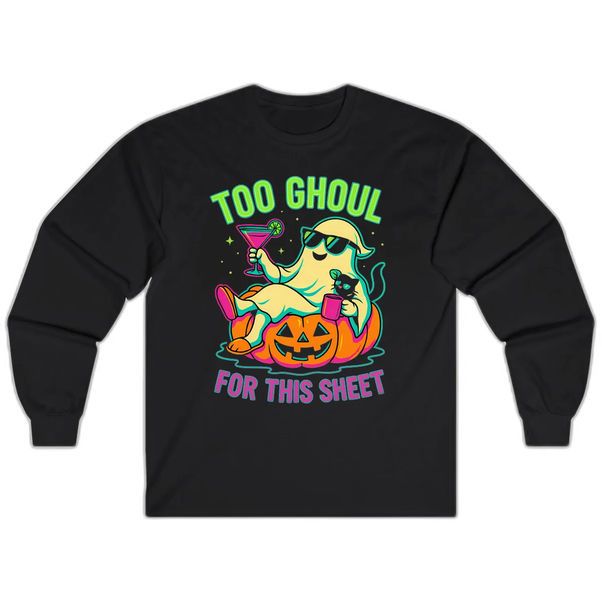 Too Ghoul For This Sheet Long Sleeve in Black