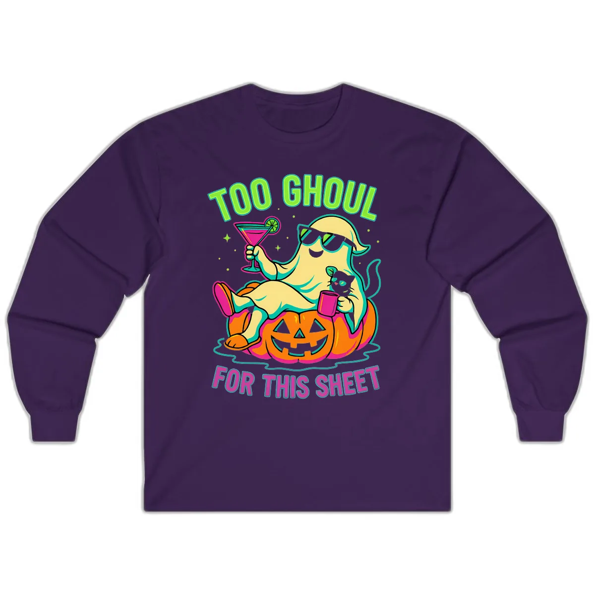 Too Ghoul For This Sheet Long Sleeve in Purple