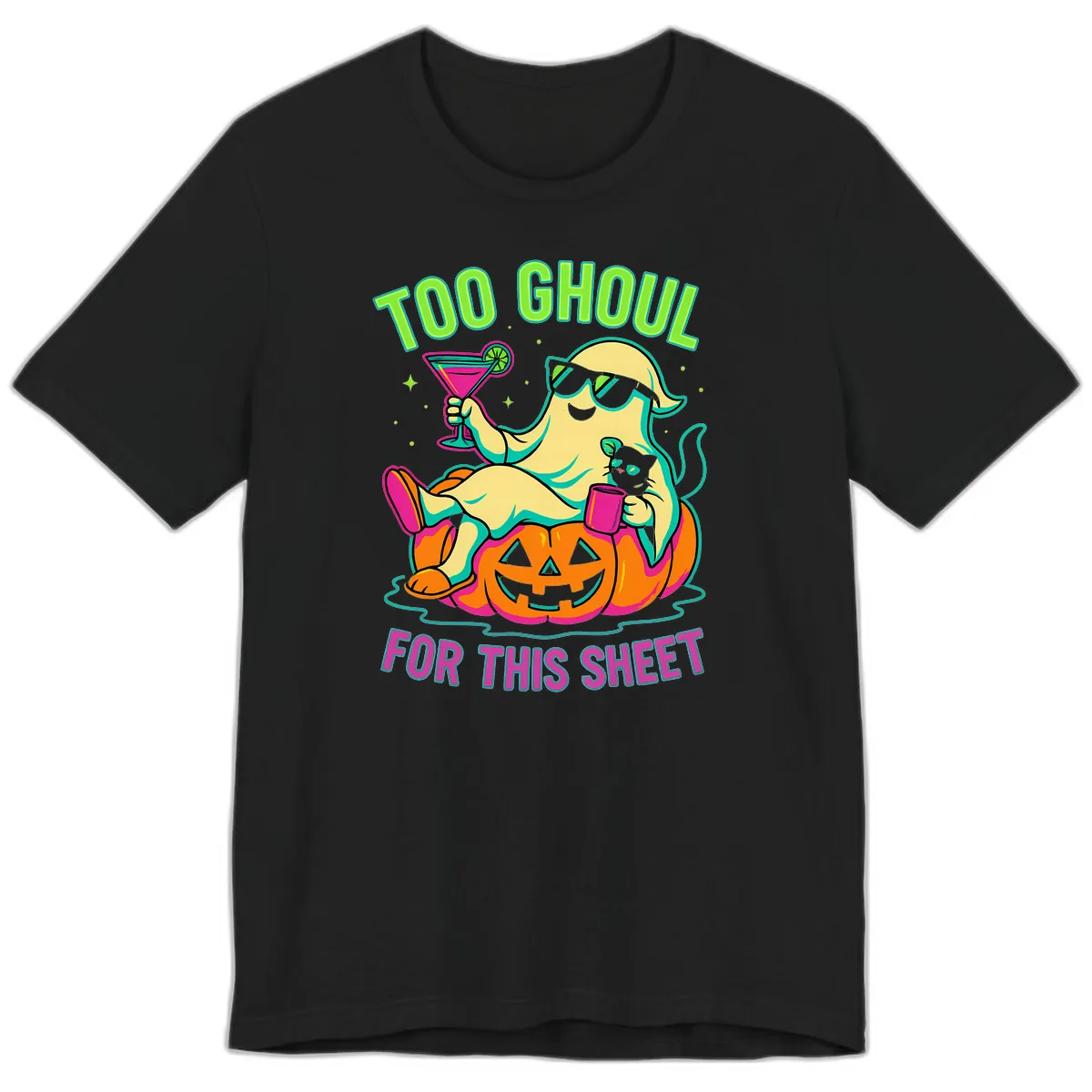 Too Ghoul For This Sheet Premium T-Shirt in Black