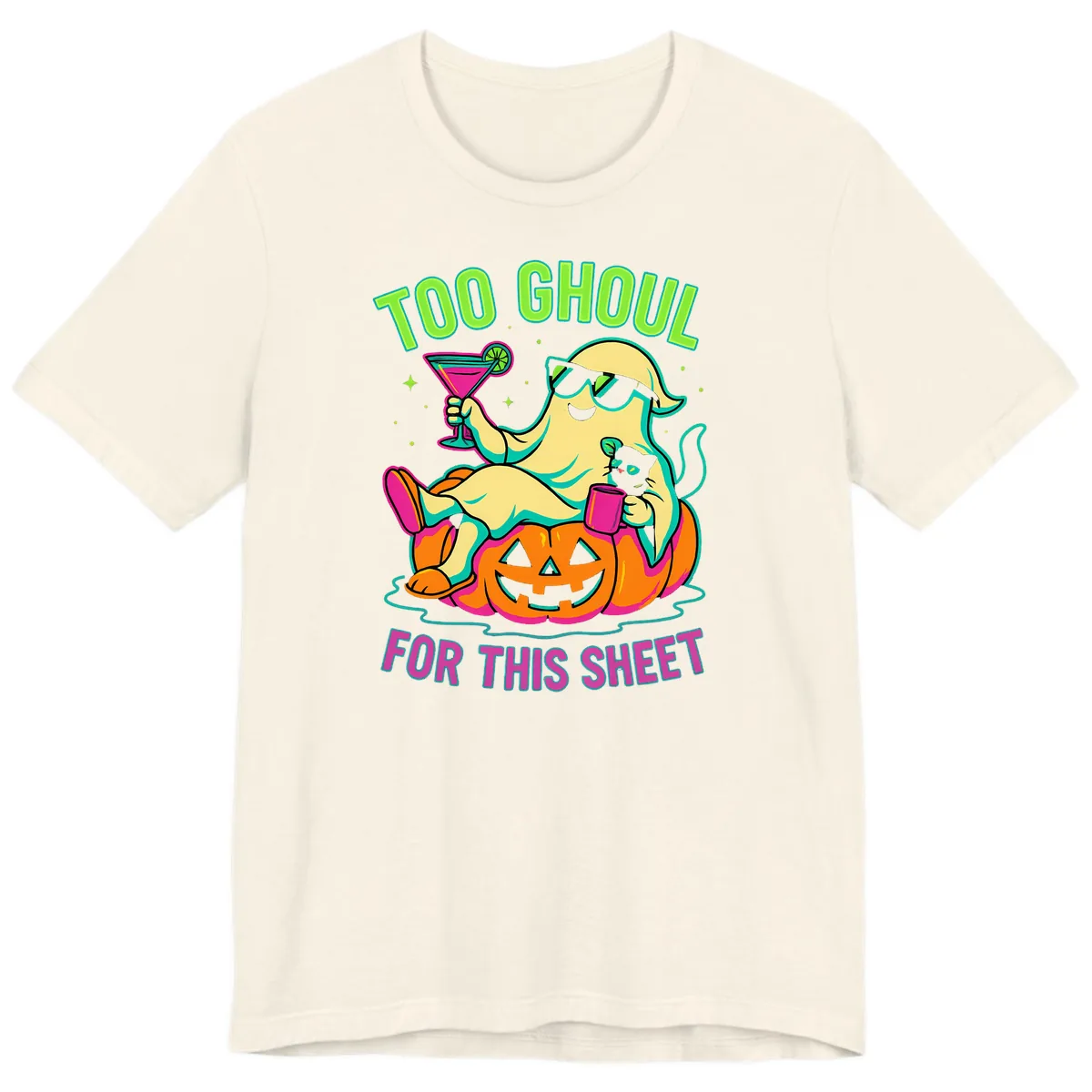 Too Ghoul For This Sheet Premium T-Shirt in Natural
