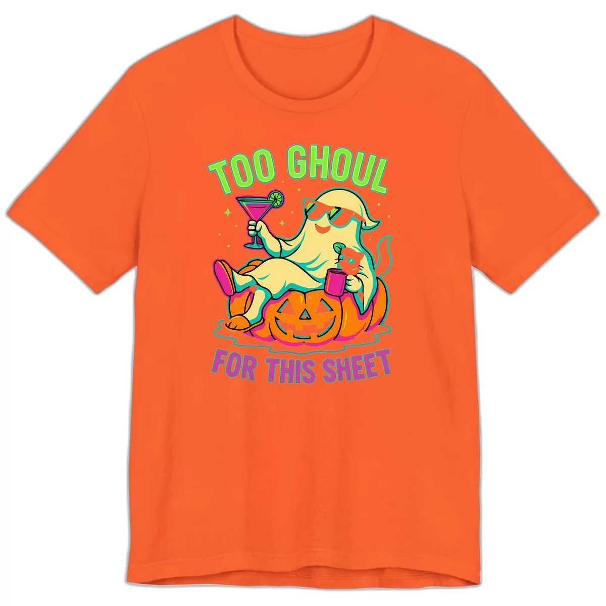 Too Ghoul For This Sheet Premium T-Shirt in Orange