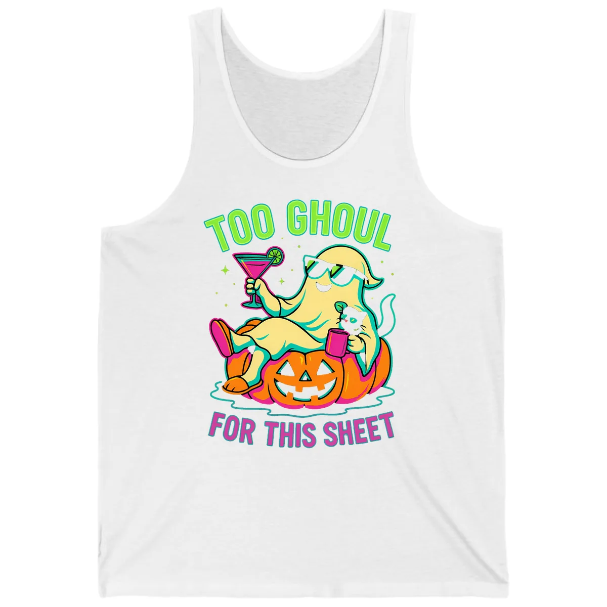 Too Ghoul For This Sheet Tank in White