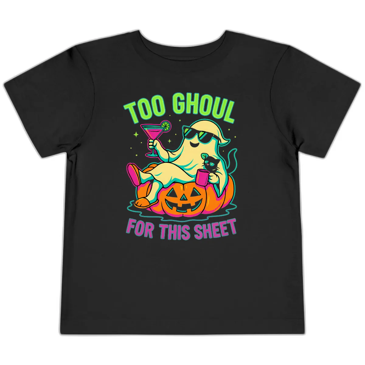 Too Ghoul For This Sheet Toddler T-Shirt in Black