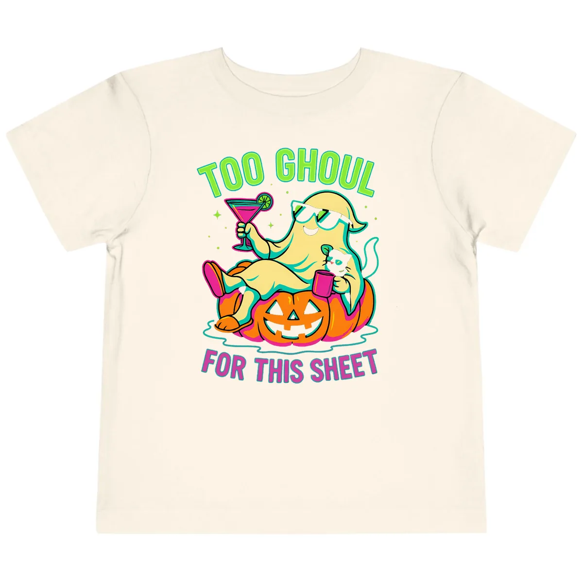 Too Ghoul For This Sheet Toddler T-Shirt in Natural