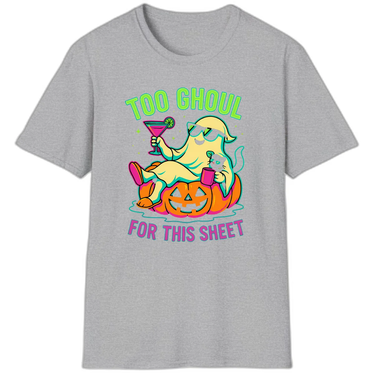 Too Ghoul For This Sheet T-Shirt in Sport Grey