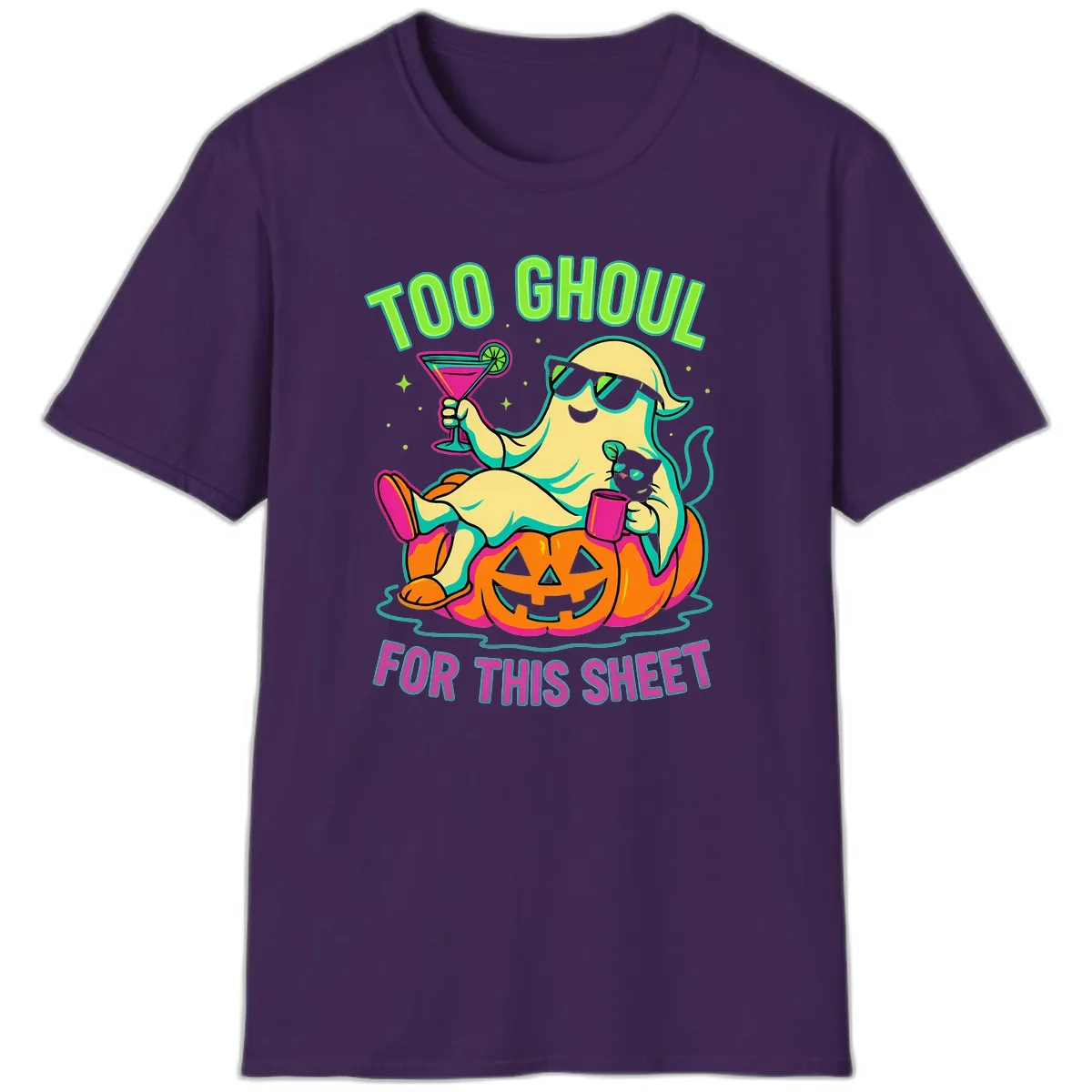 Too Ghoul For This Sheet T-Shirt in Purple