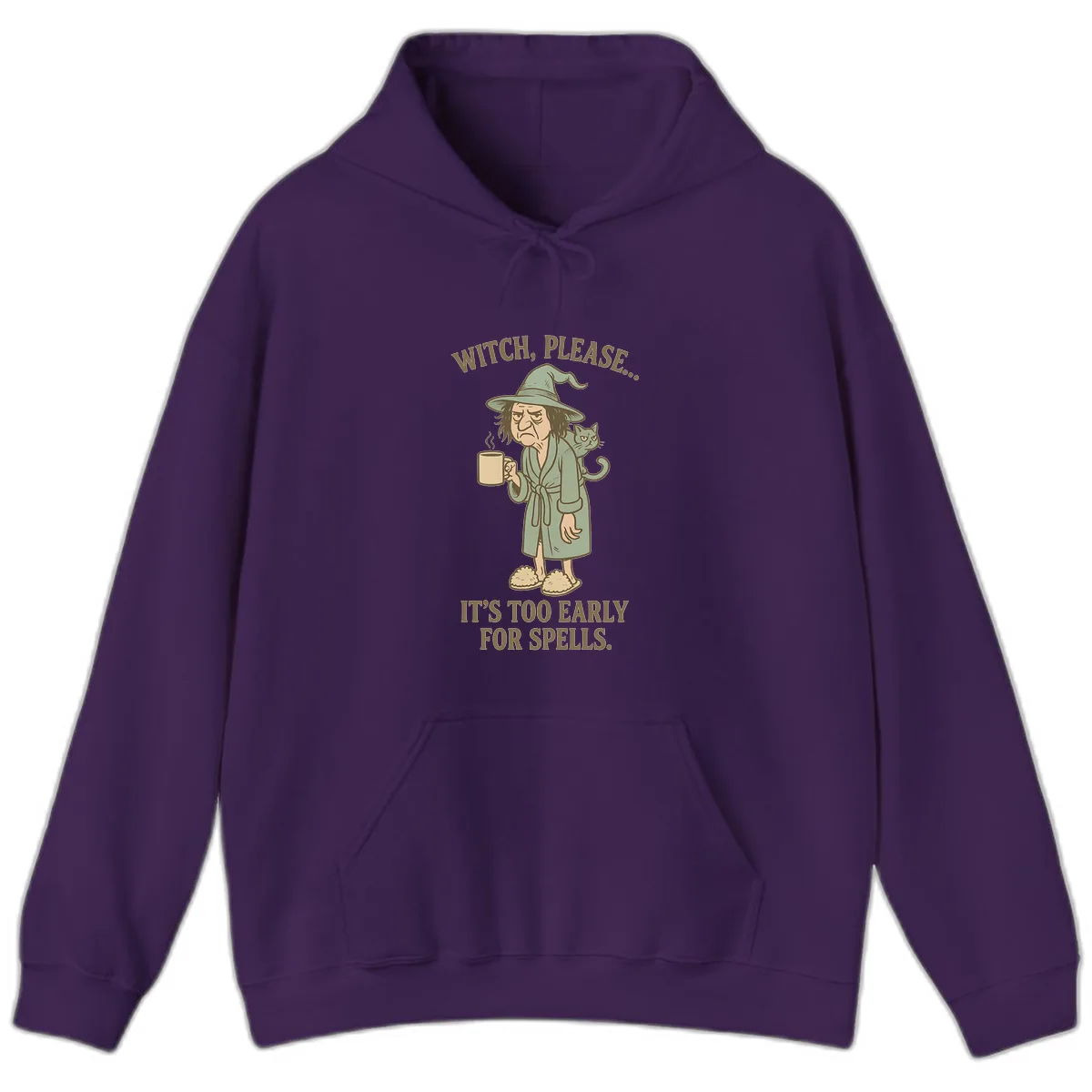 Witch, Please It's Too Early For Spells Hoodie in Purple