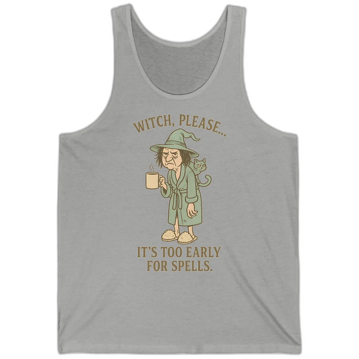 Witch, Please It's Too Early For Spells Tank in Athletic Heather