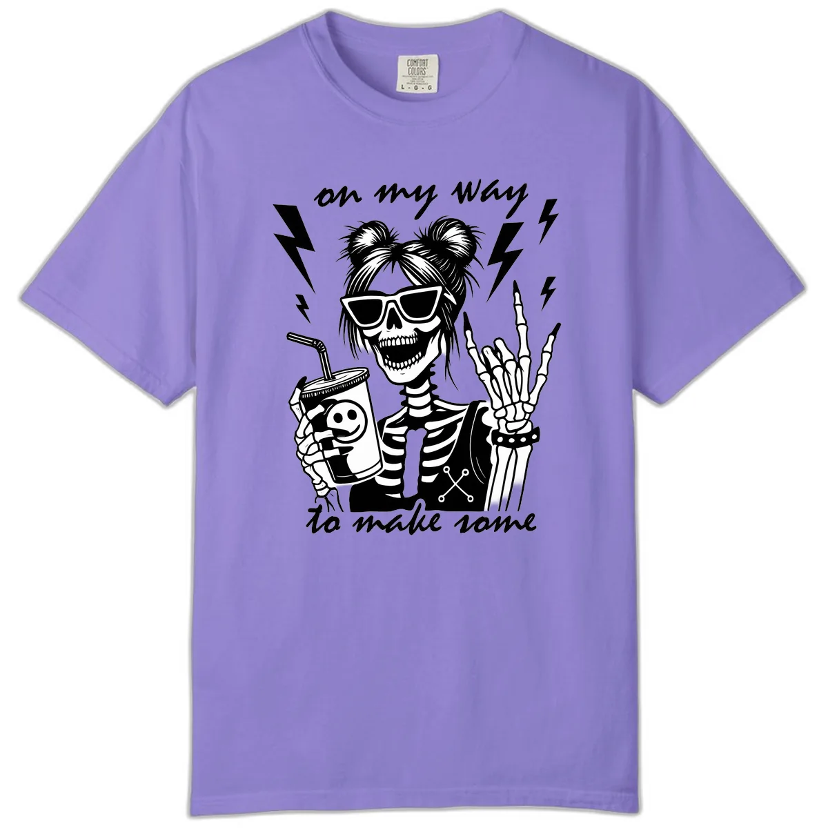 Skeleton Rocker On My Way To Make Some Comfort Color in Violet
