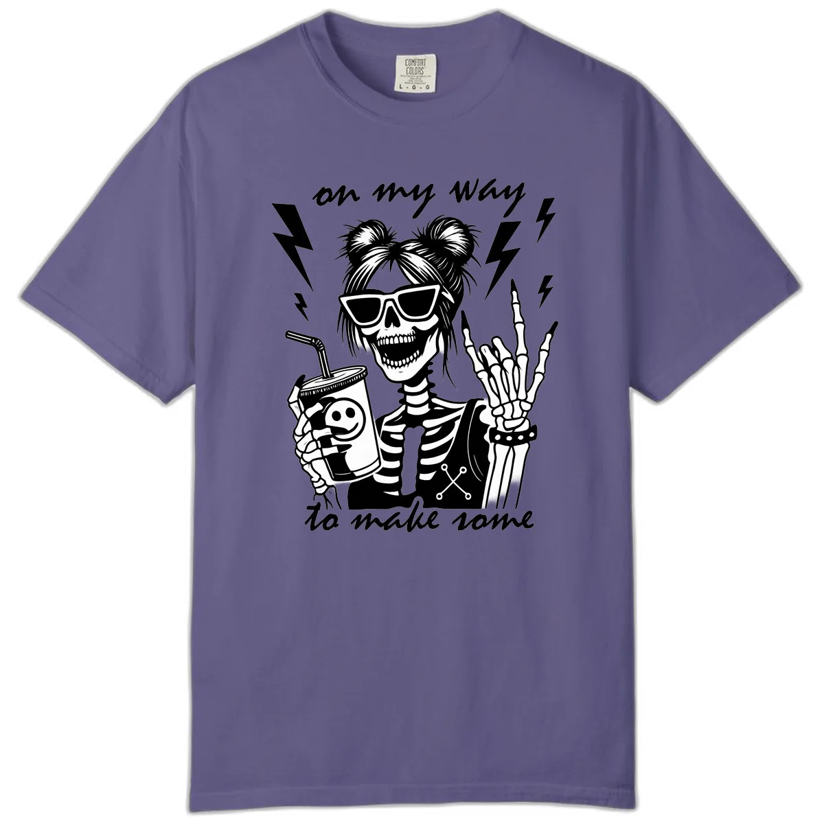 Skeleton Rocker On My Way To Make Some Comfort Color in Grape