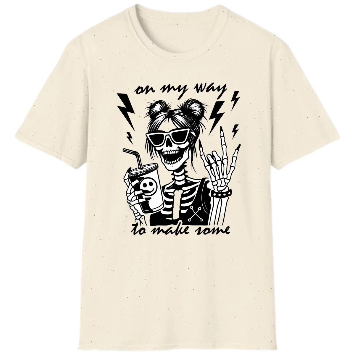 Skeleton Rocker On My Way To Make Some T-Shirt in Natural