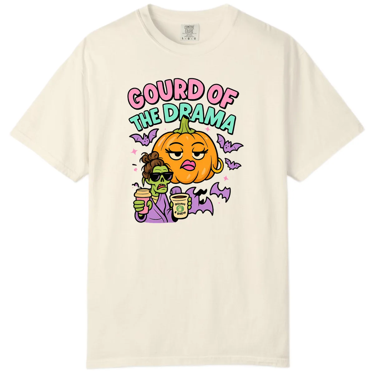 Gourd of the Drama Halloween Comfort Color in Ivory