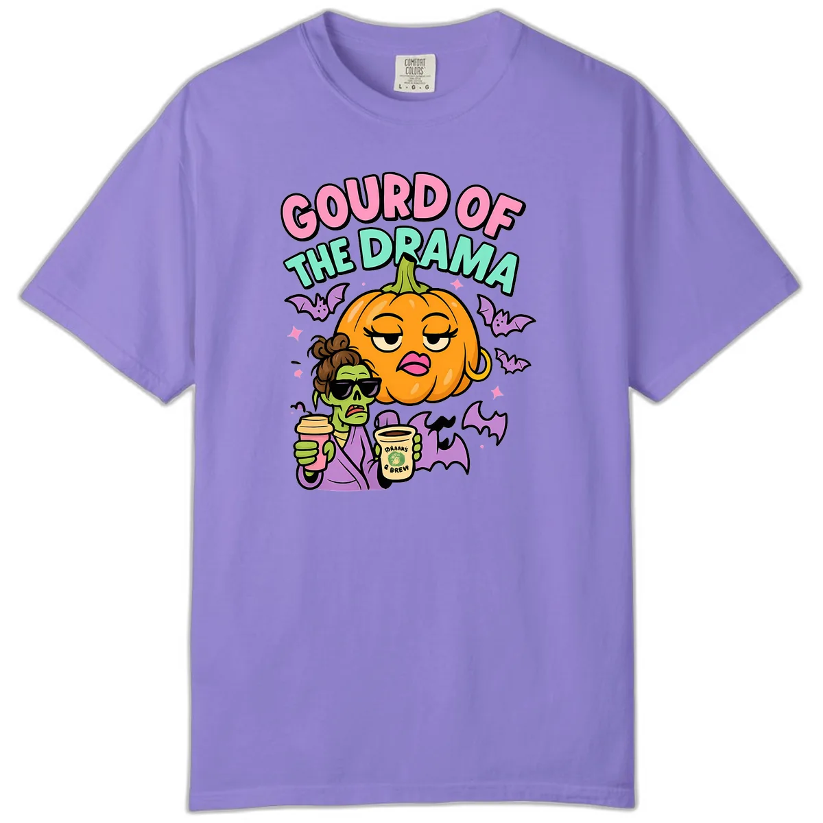 Gourd of the Drama Halloween Comfort Color in Violet