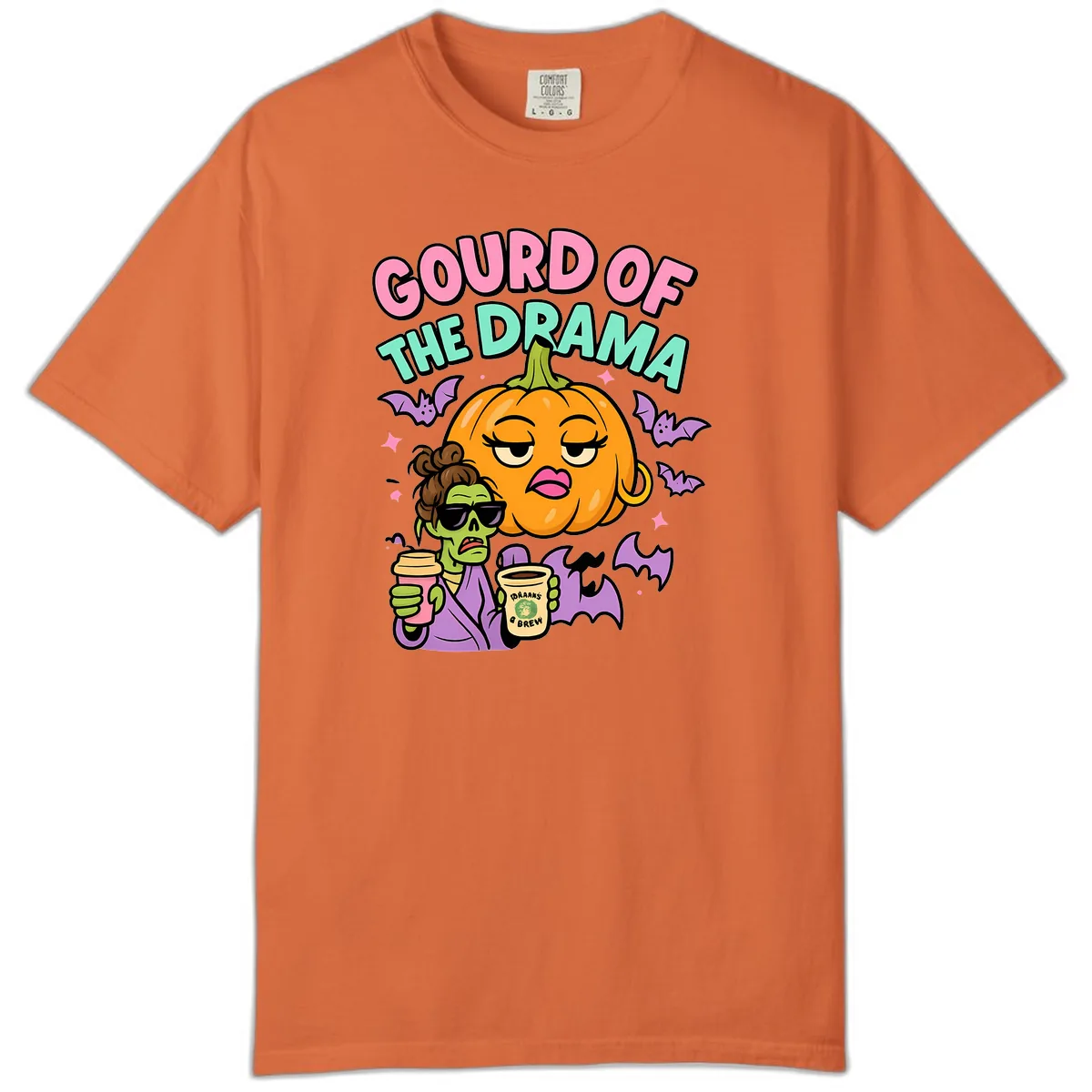 Gourd of the Drama Halloween Comfort Color in Burnt Orange