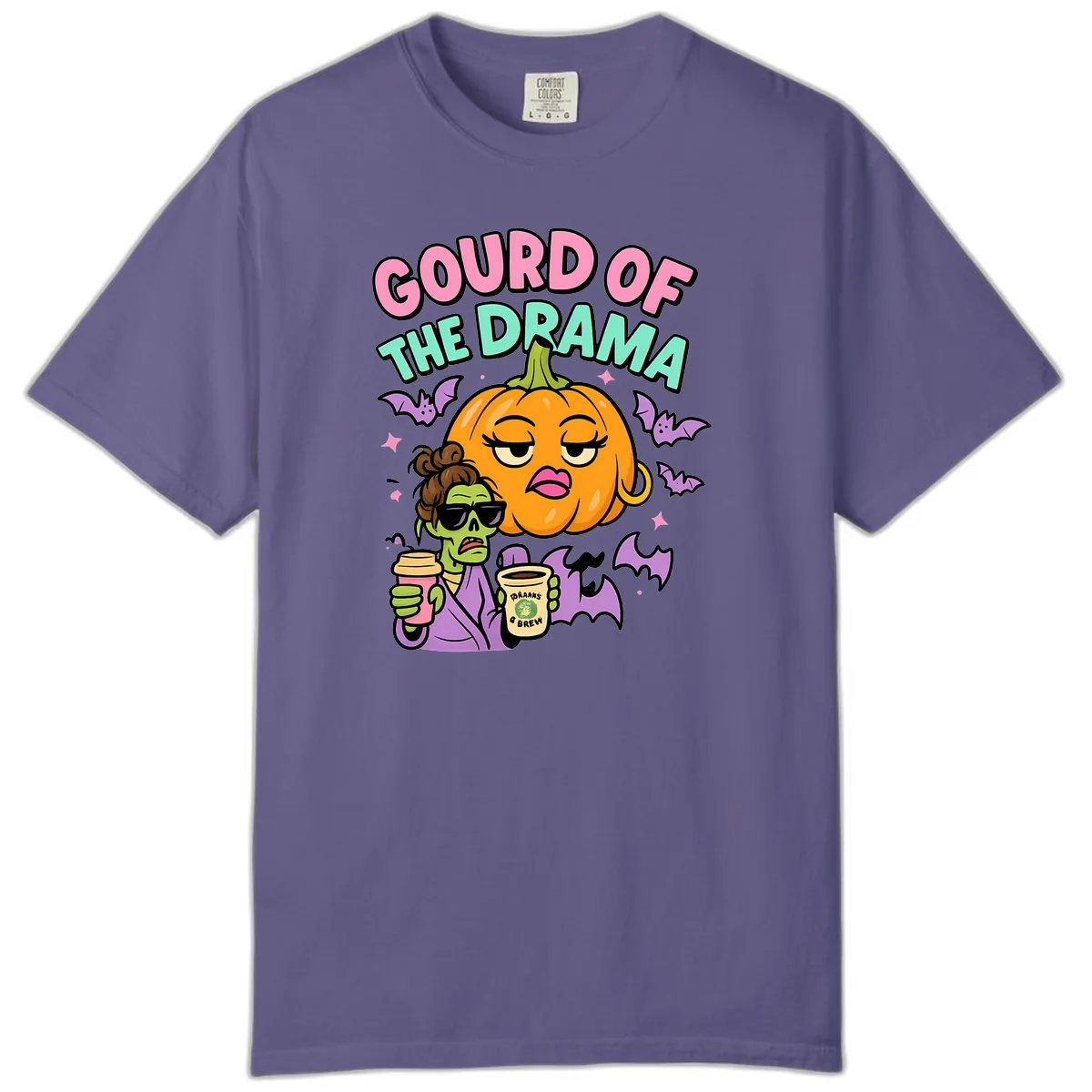 Gourd of the Drama Halloween Comfort Color in Grape