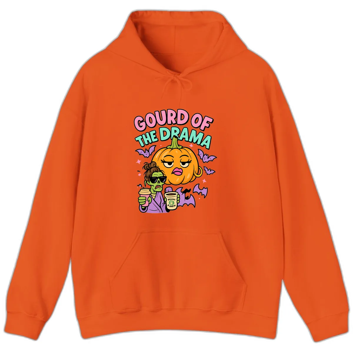 Gourd of the Drama Halloween Hoodie in Orange