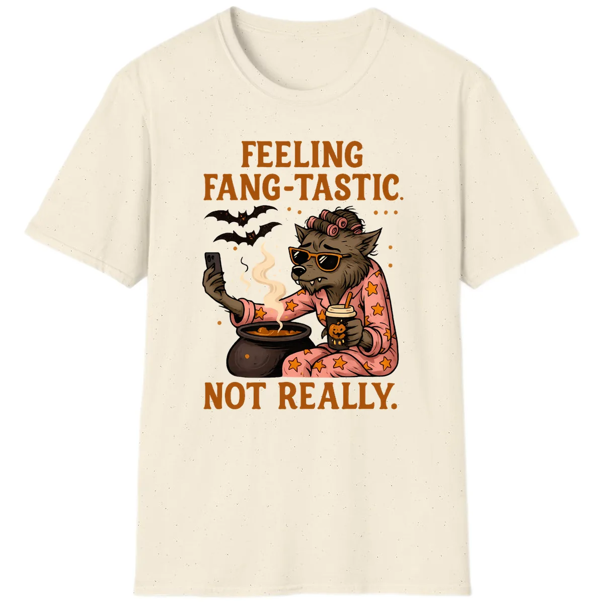 Feeling Fang-Tastic Not Really Werewolf T-Shirt in Natural