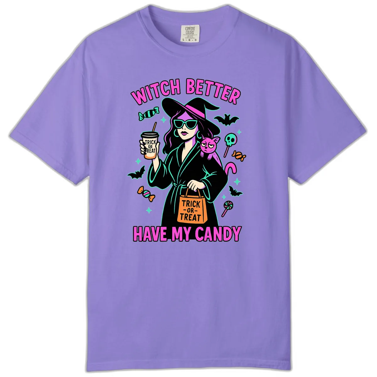 Witch Better Have My Candy Halloween Comfort Color in Violet