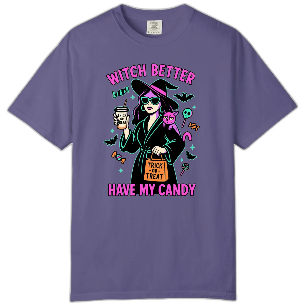 Witch Better Have My Candy Halloween Comfort Color in Grape
