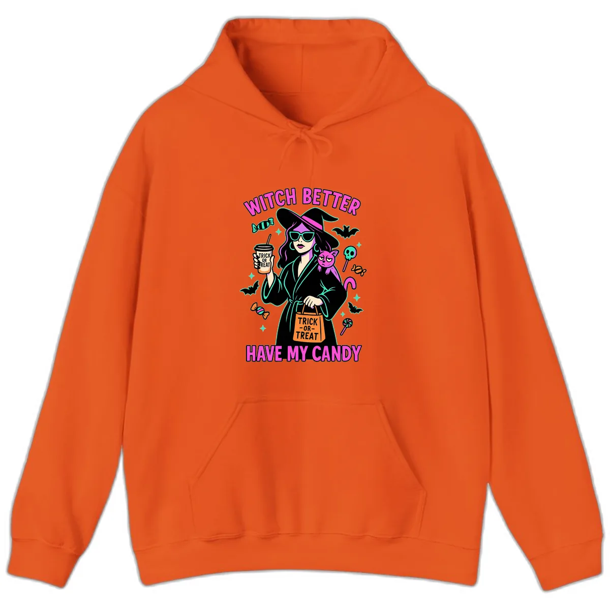 Witch Better Have My Candy Halloween Hoodie in Orange