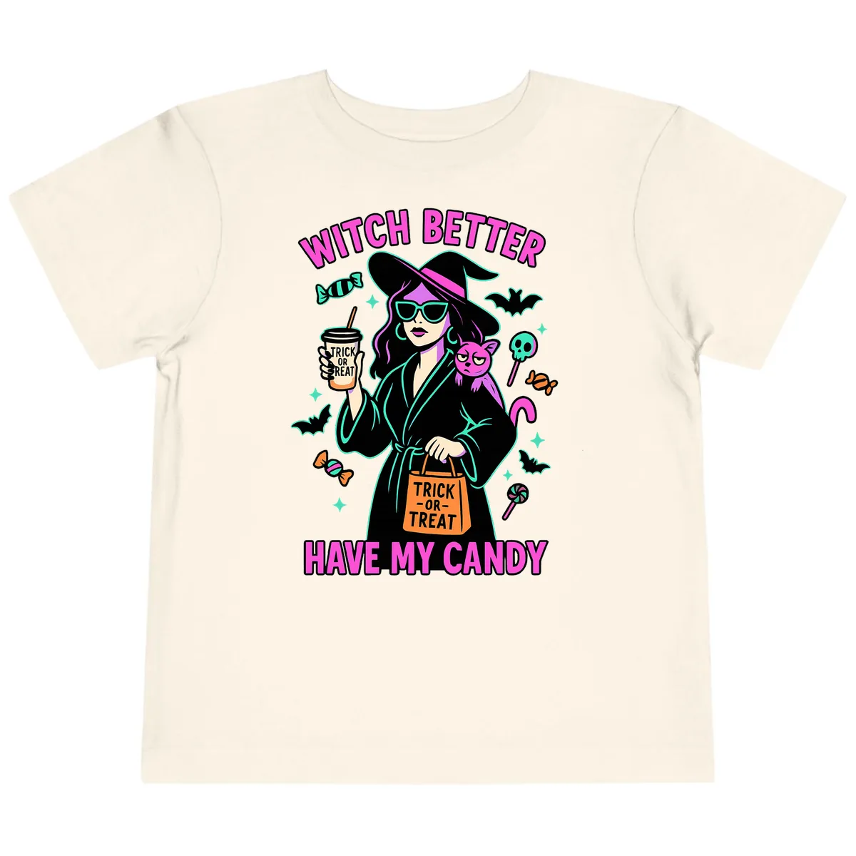 Witch Better Have My Candy Halloween Toddler T-Shirt in Natural