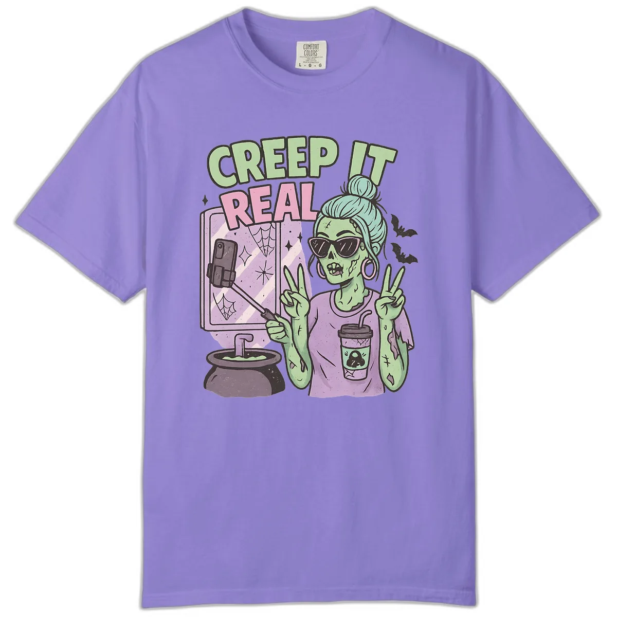 Creep It Real Zombie Selfie Comfort Color in Violet