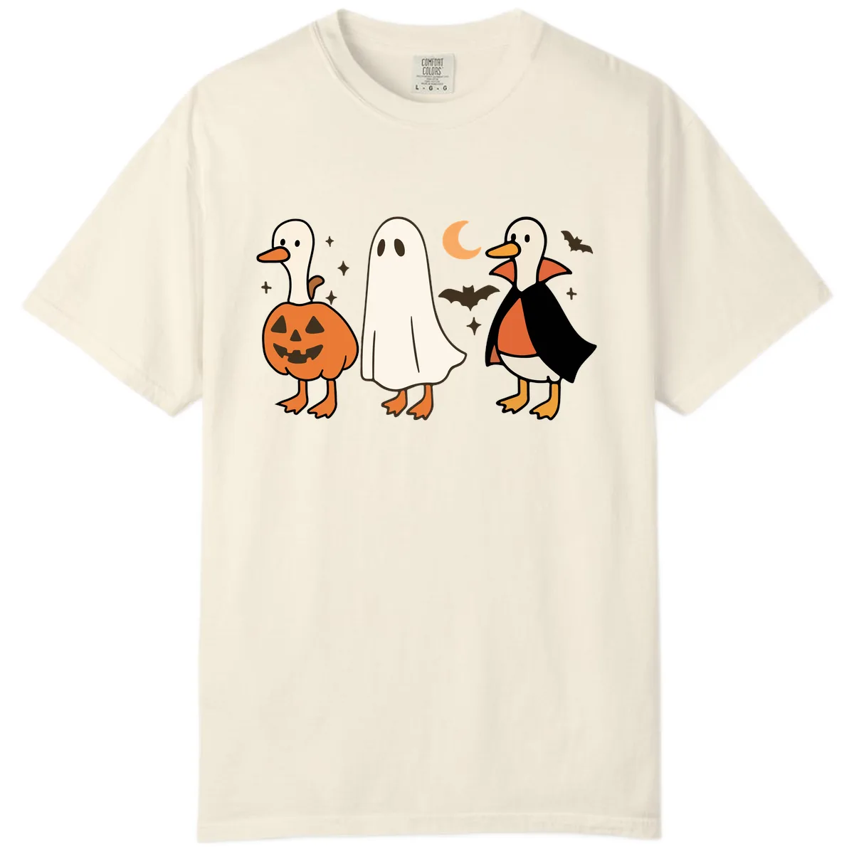Halloween Duck Costumes And Pumpkin Comfort Color in Ivory