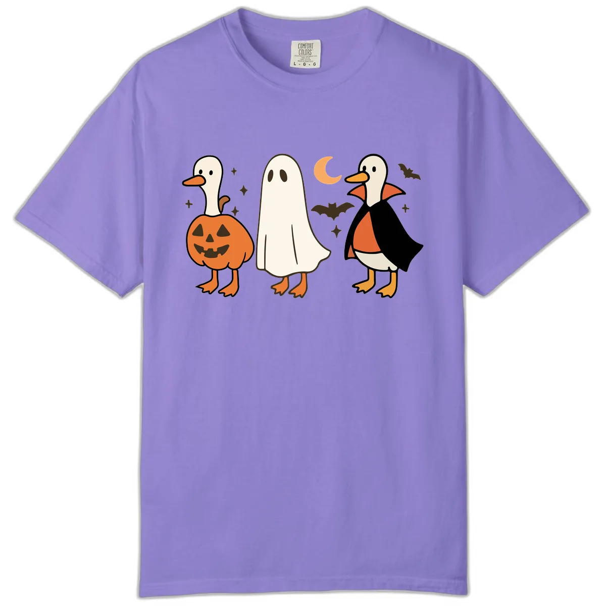 Halloween Duck Costumes And Pumpkin Comfort Color in Violet