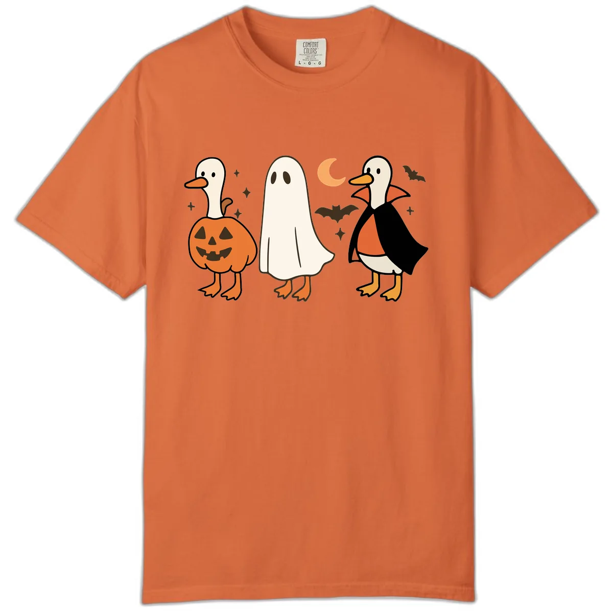 Halloween Duck Costumes And Pumpkin Comfort Color in Burnt Orange