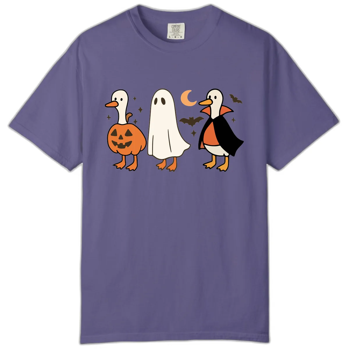 Halloween Duck Costumes And Pumpkin Comfort Color in Grape