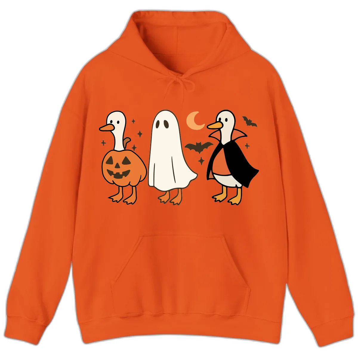 Halloween Duck Costumes And Pumpkin Hoodie in Orange