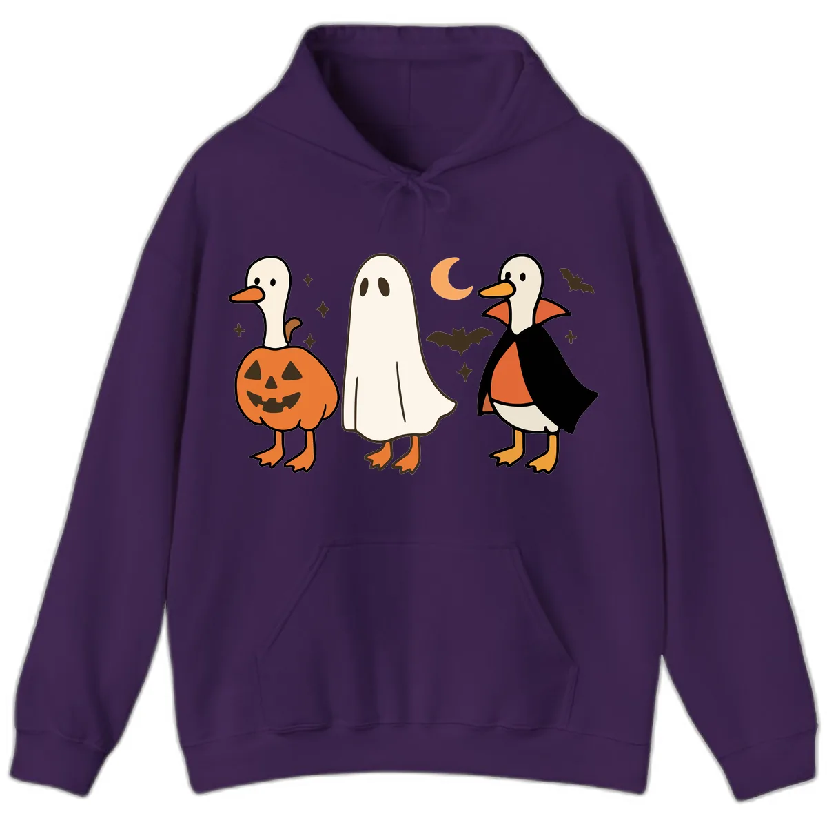 Halloween Duck Costumes And Pumpkin Hoodie in Purple