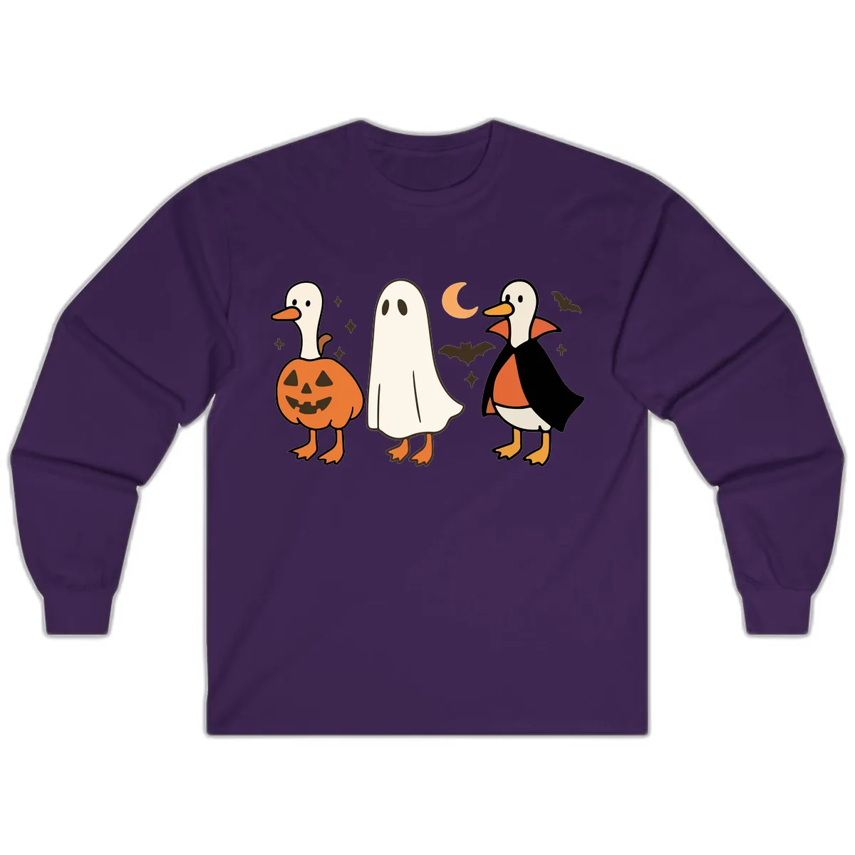 Halloween Duck Costumes And Pumpkin Long Sleeve in Purple