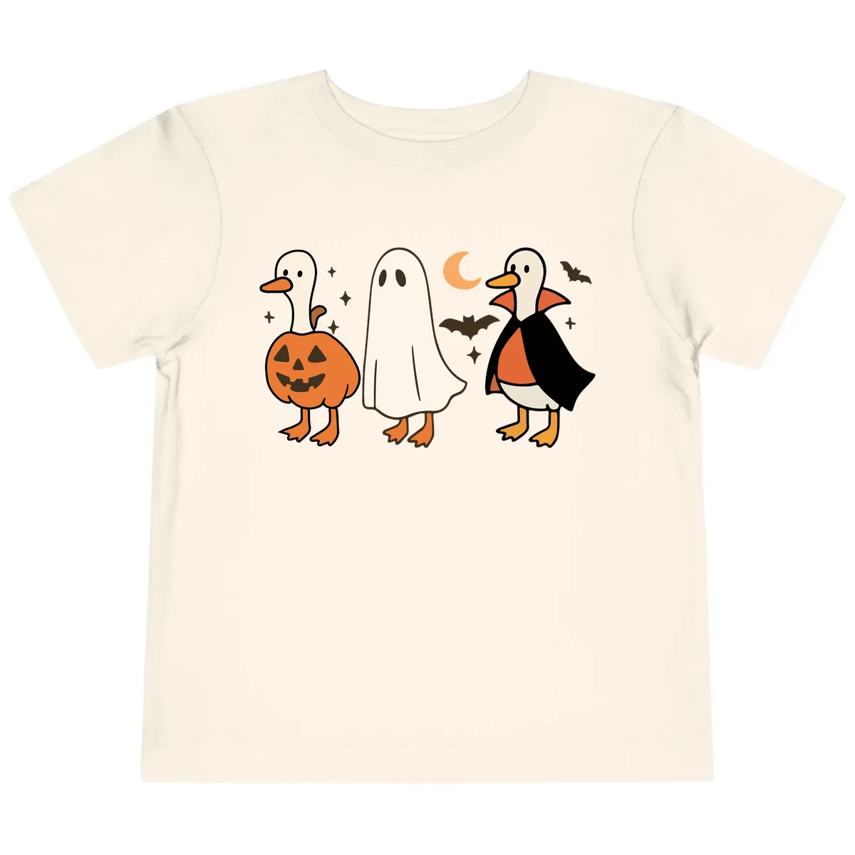 Halloween Duck Costumes And Pumpkin Toddler T-Shirt in Natural