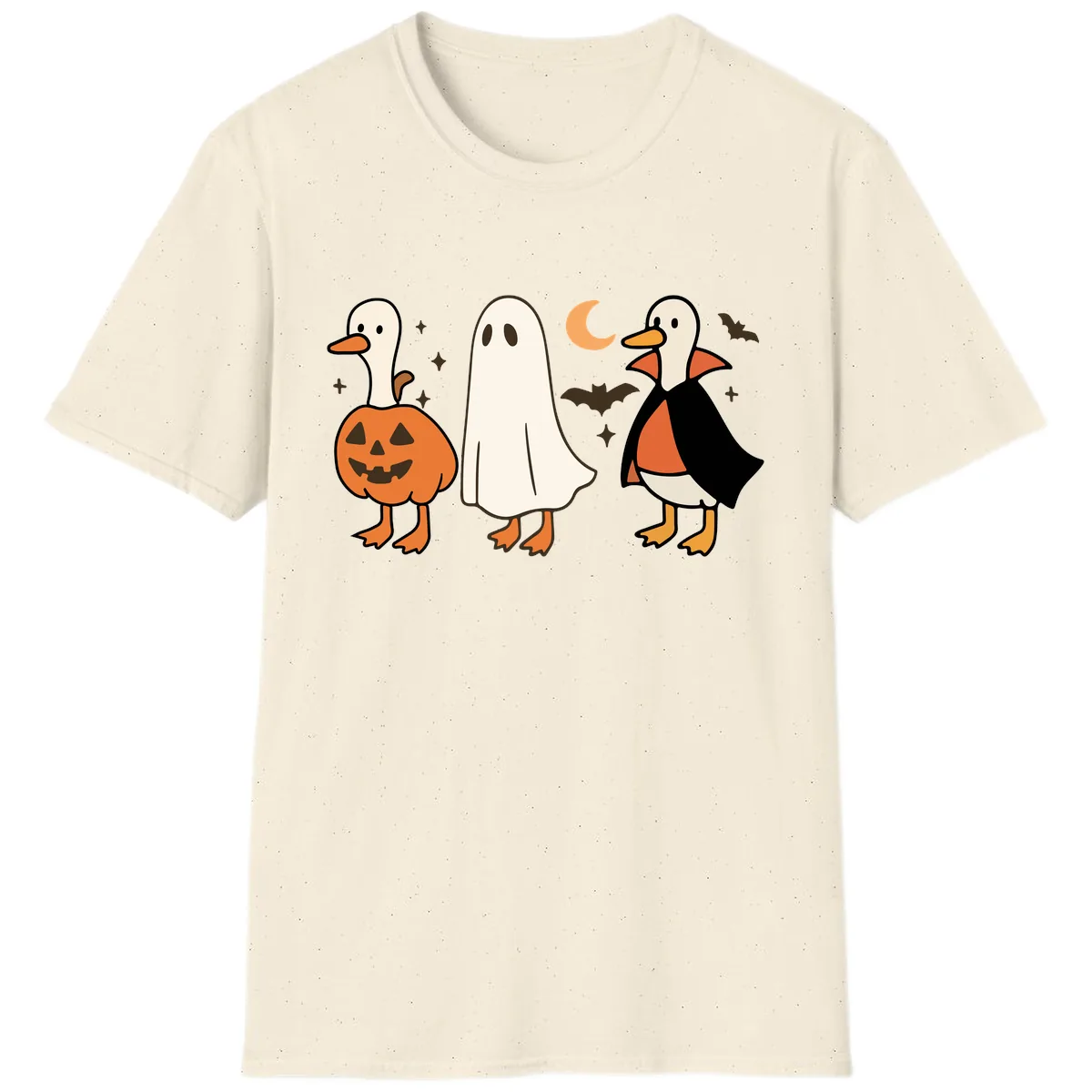 Halloween Duck Costumes And Pumpkin T-Shirt in Natural