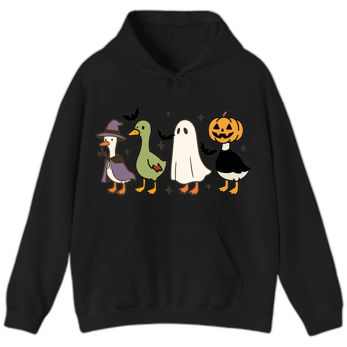 Halloween Animals Trick-or-Treat Hoodie in Black