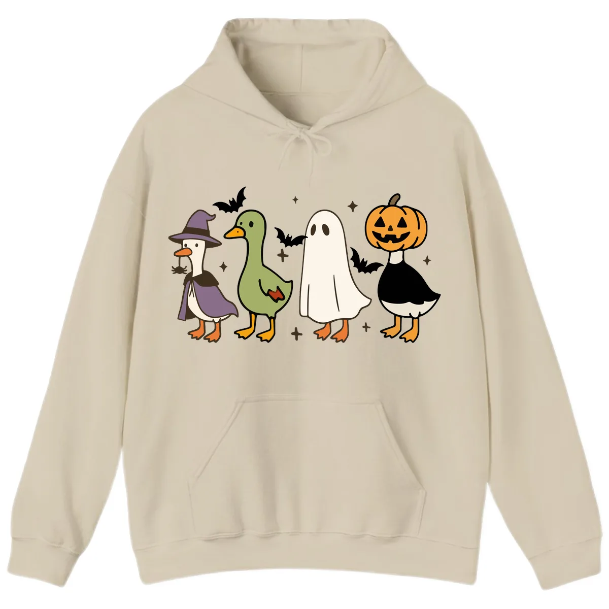 Halloween Animals Trick-or-Treat Hoodie in Sand