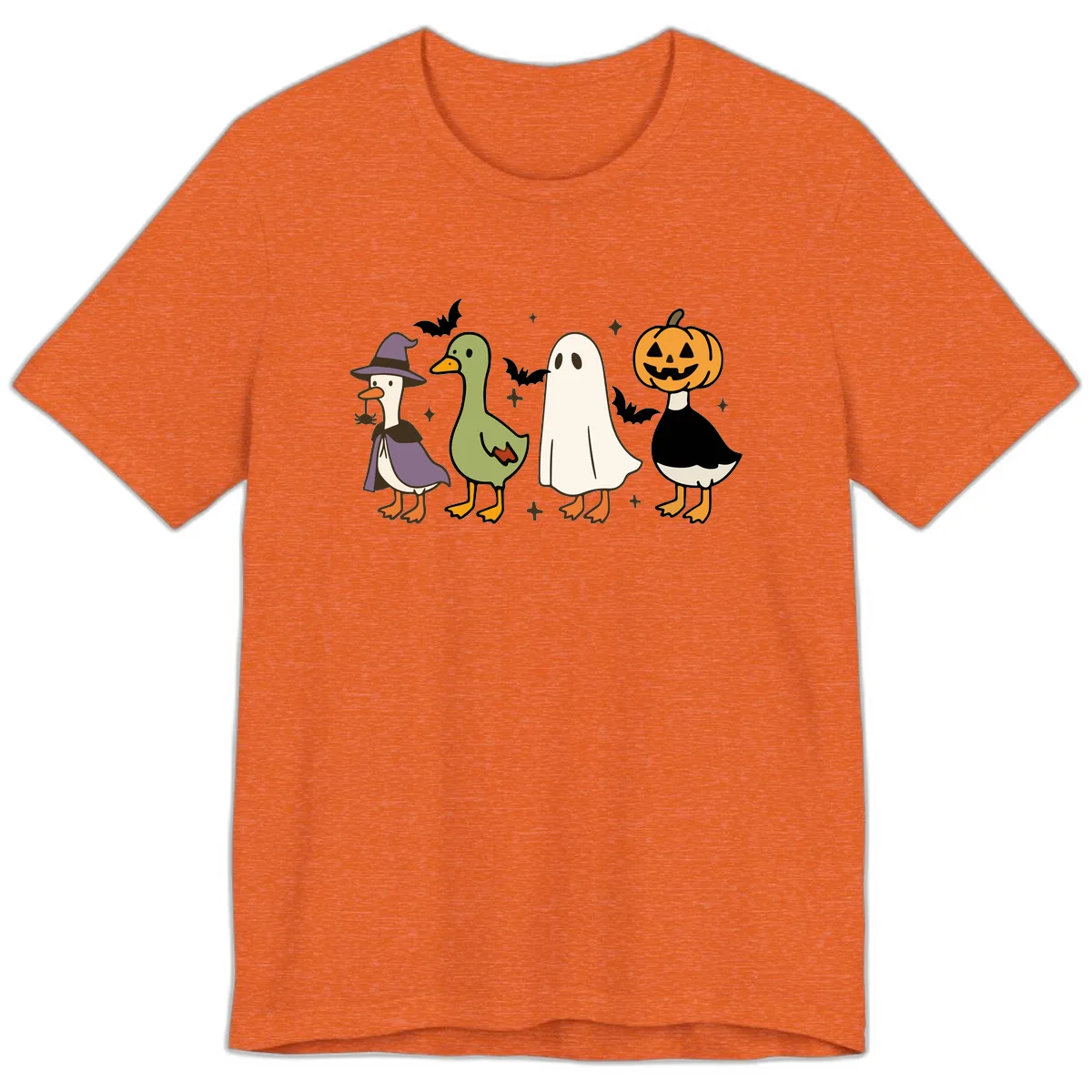 Halloween Animals Trick-or-Treat Premium T-Shirt in Heather Orange