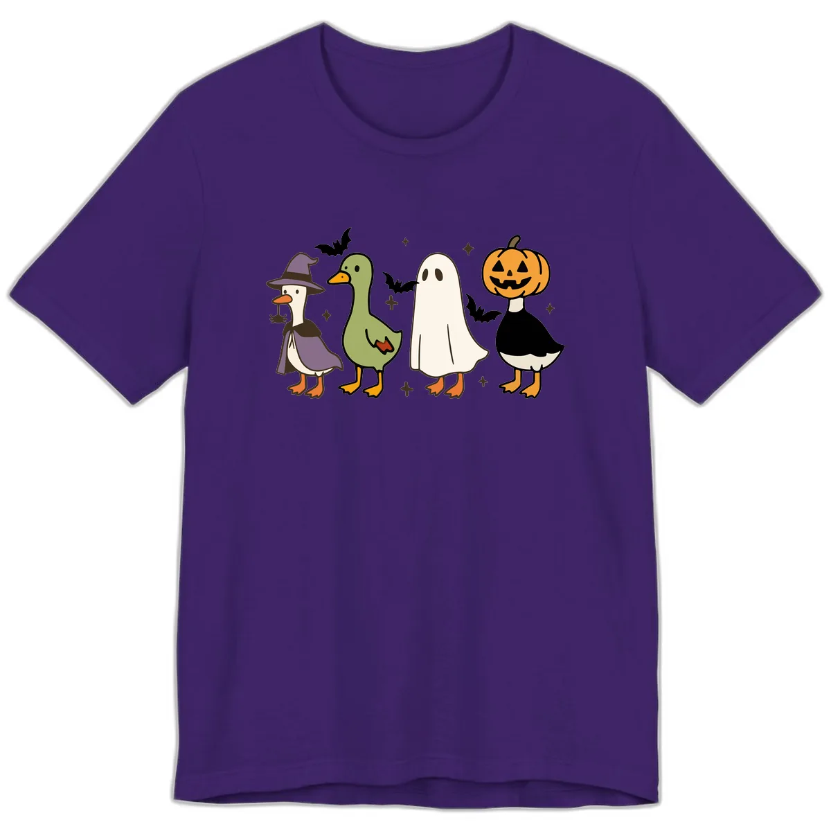 Halloween Animals Trick-or-Treat Premium T-Shirt in Team Purple