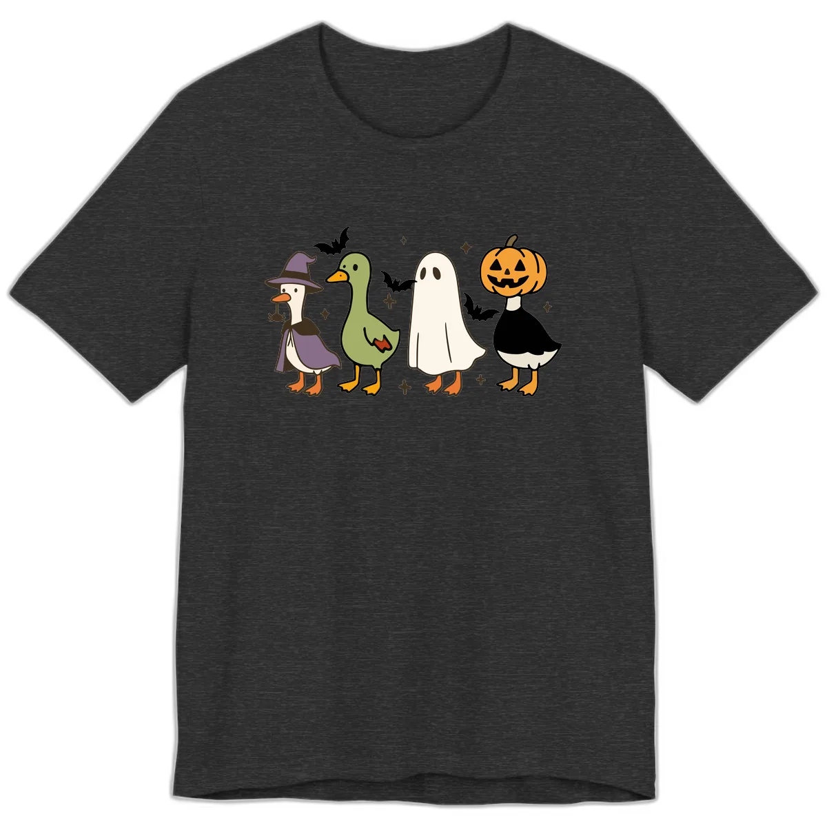 Halloween Animals Trick-or-Treat Premium T-Shirt in Dark Grey Heather