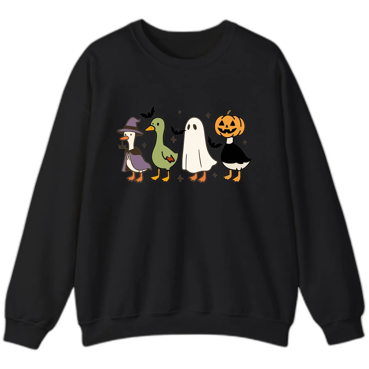 Halloween Animals Trick-or-Treat Sweatshirt in Black