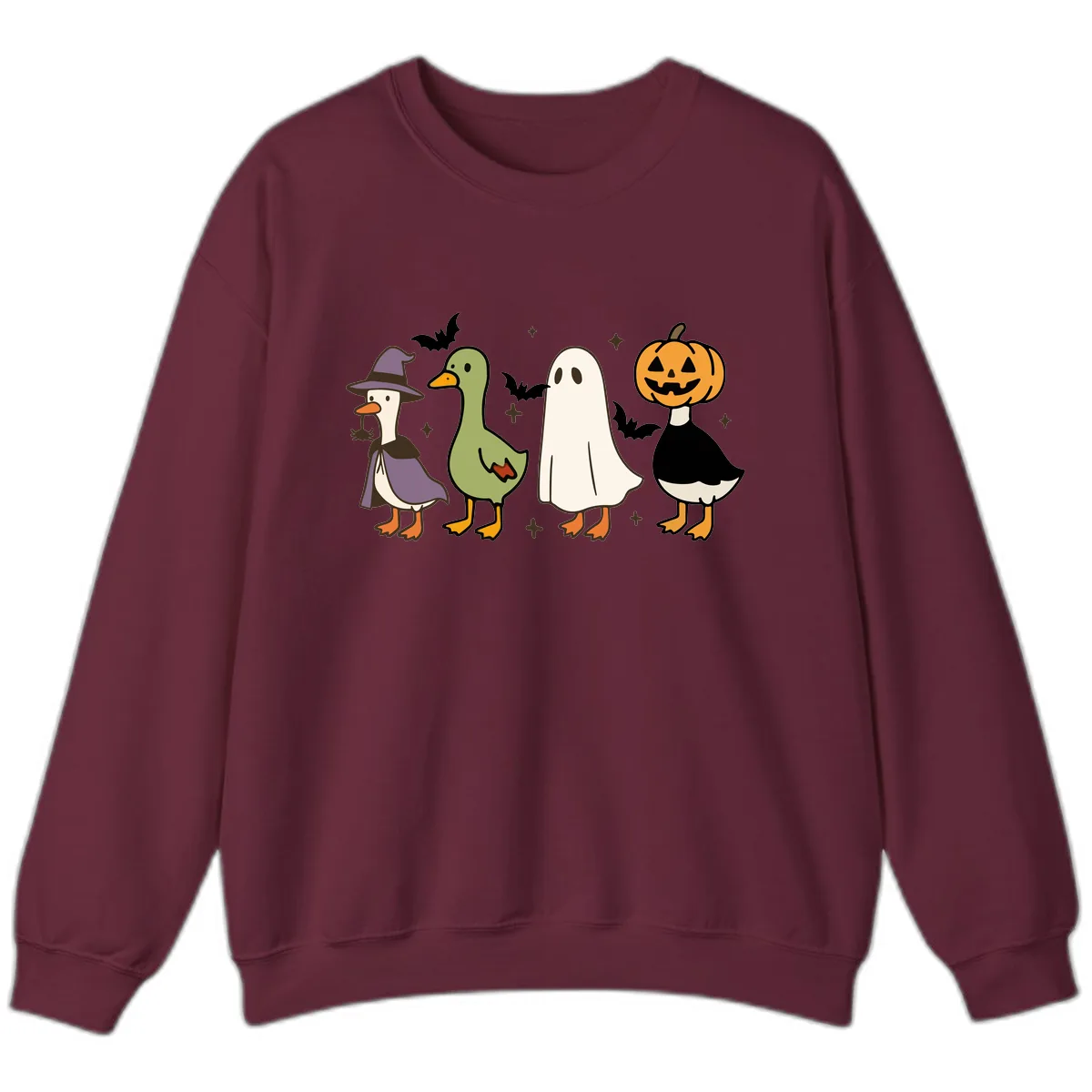 Halloween Animals Trick-or-Treat Sweatshirt in Maroon