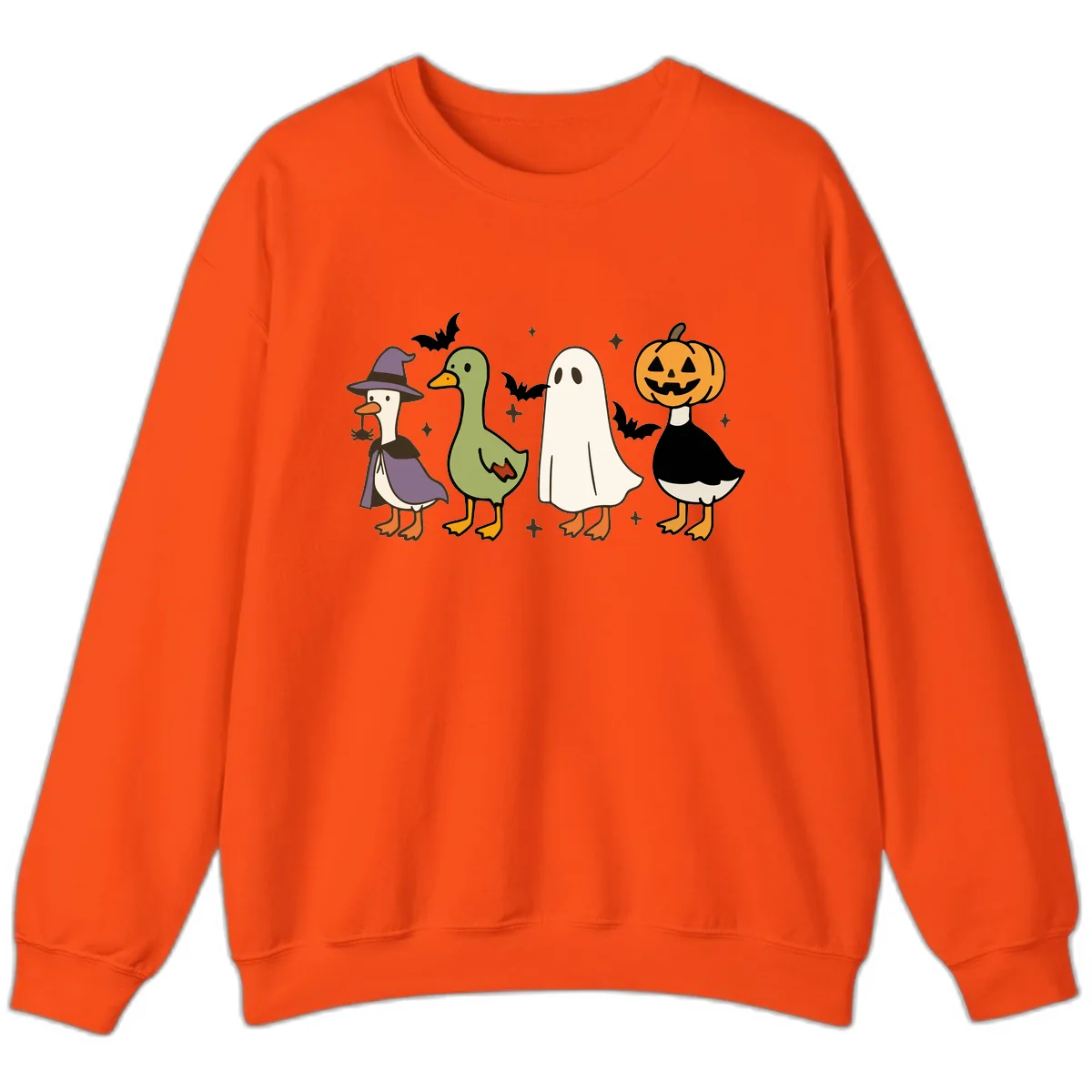 Halloween Animals Trick-or-Treat Sweatshirt in Orange
