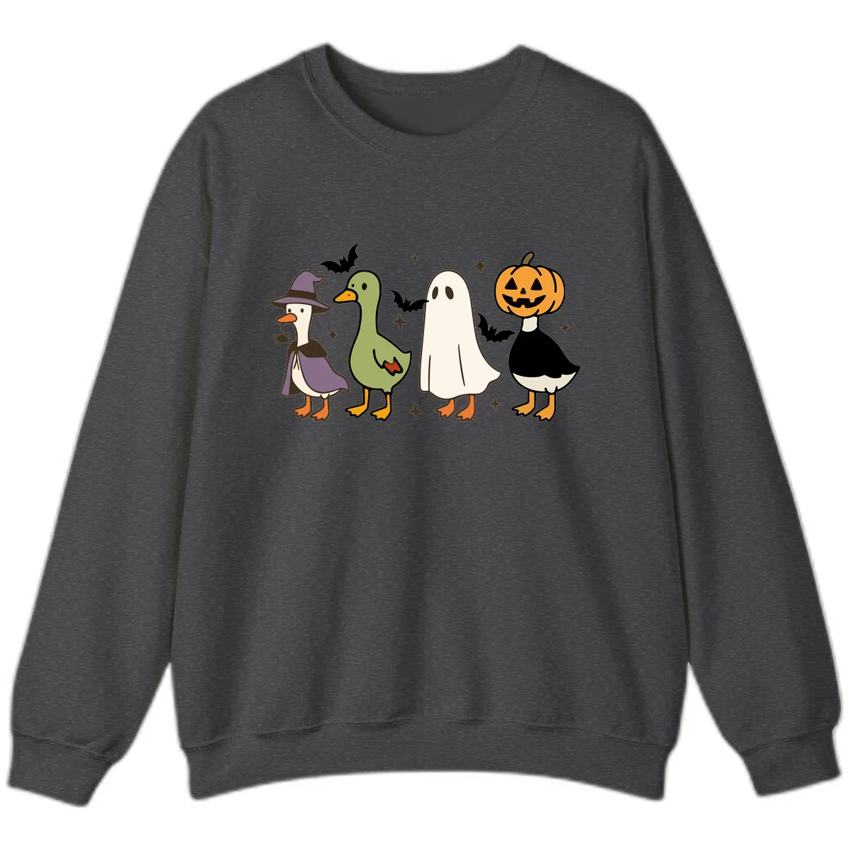 Halloween Animals Trick-or-Treat Sweatshirt in Dark Heather
